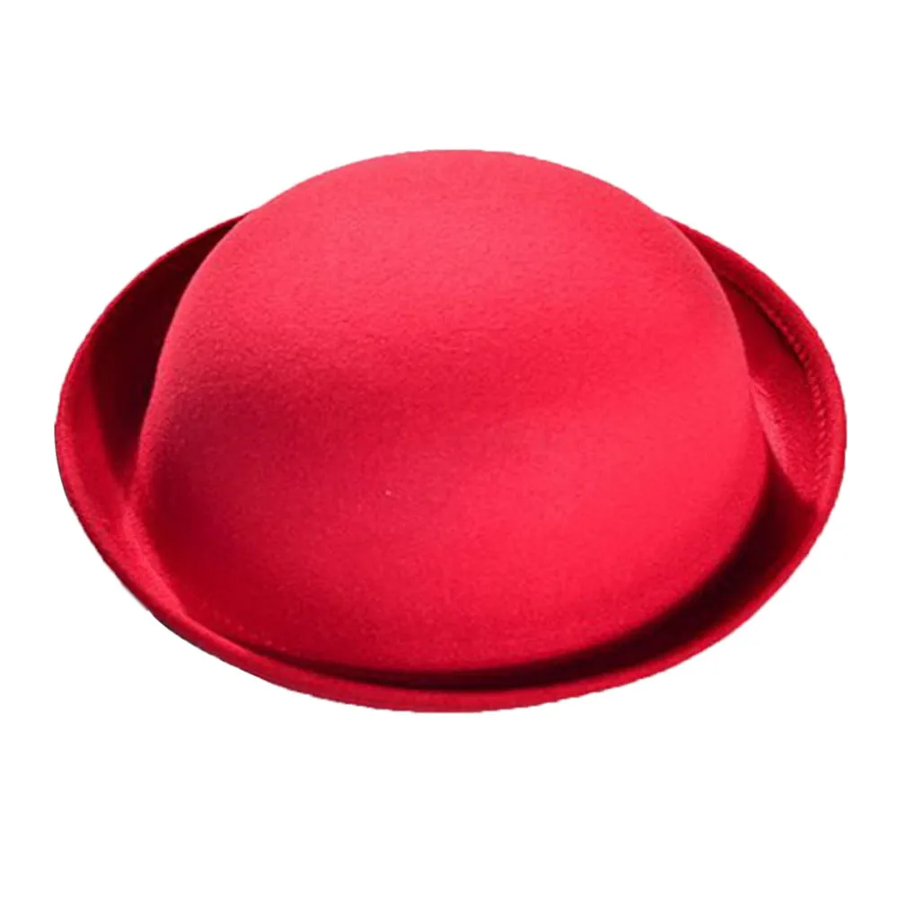 Casual Fashion New Hot Vintage Ladies Women Cute Hot Sale Trendy Wool Felt Bowler Derby Hat Cap Winter Warm SolidHat
