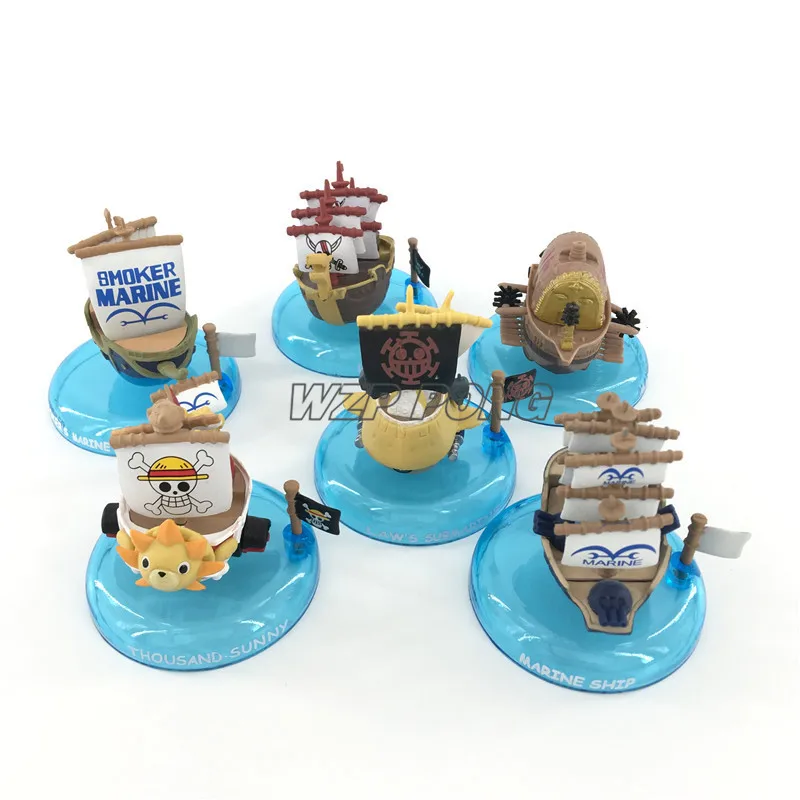 6CM ONE PIECE Pirate Ship Set Going Merry Figurine Dolls Toys PVC Action Figure Collectible Model Toy Kids Gift | Игрушки и хобби