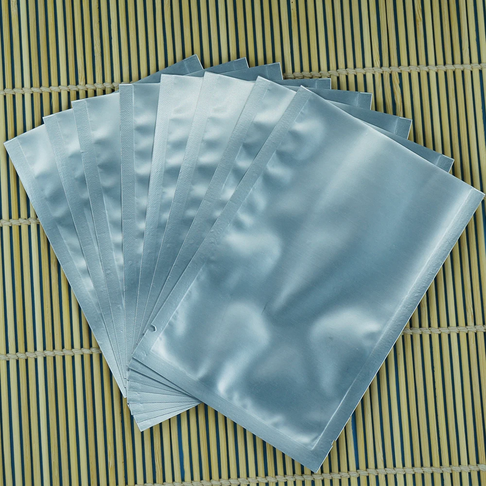 Matte Surface Top Ziplock Aluminum Foil Front Clear Bags Food Vacuum Package Bag 