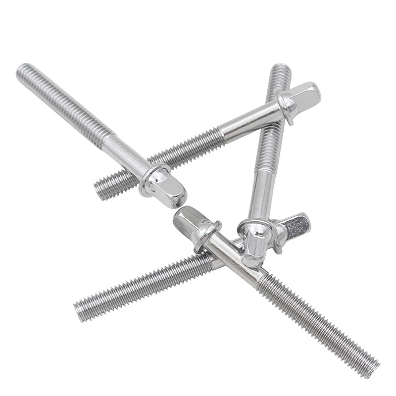 6 Pcs/Set Standard 60mm Bass Drum Key Rod Percussion Instruments Drum Tension Rod Parts& Accessories