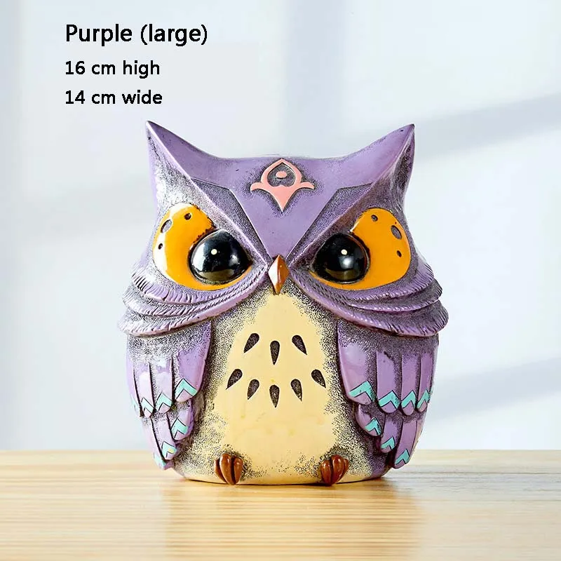 Purple (large) Cute Large Owl Piggy Bank Kids Money Box Cash Paper Coin Safe Saving Box Jar alcancias Cartoon Ceramics Moneybox Deposit Machine - Цвет: Purple (large)