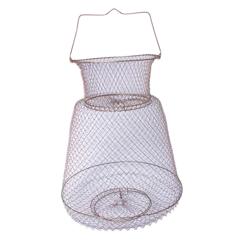 

Foldable Metal Wire Fishing Net Cage Iron Wire Basket For Crabs Squid Shrimp Fishing Accessory