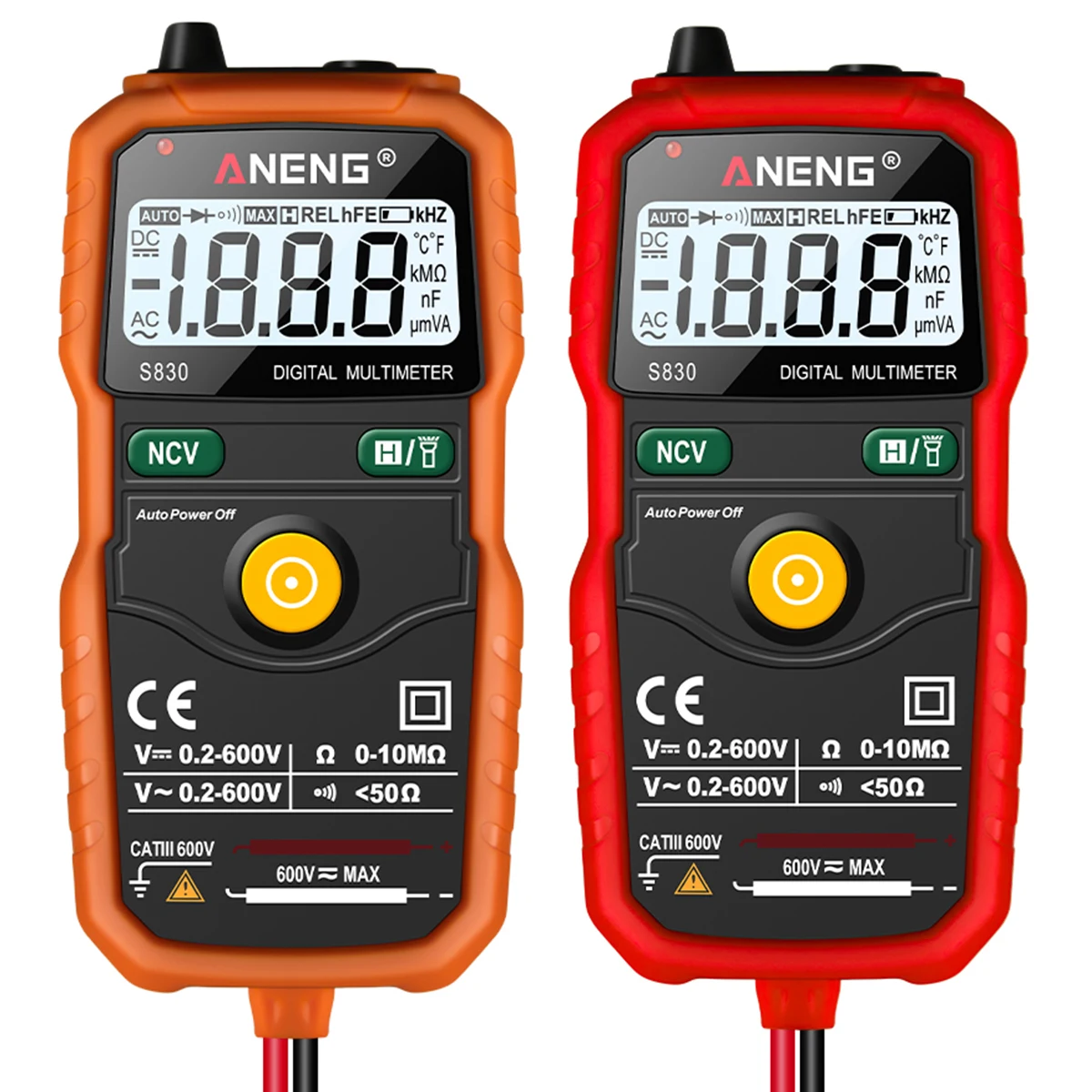 ANENG S830 Цифровой мультиметр DC/AC Вольтметр Амперметр сопротивление диода емкость непрерывность бесконтактный Тестер Напряжения