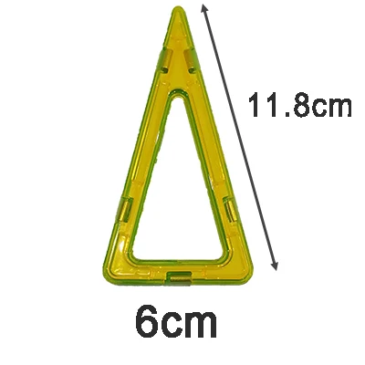 1pcs Magnetic DIY building blocks parts construction toys for toddlers Designer magnetic toys Magnet model building toys isosceles triangle