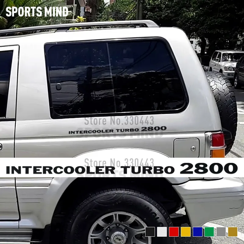 Mitsubishi Pajero Shogun Intercooler Turbo 2800 decals stickers resto V20 MK2 NJ