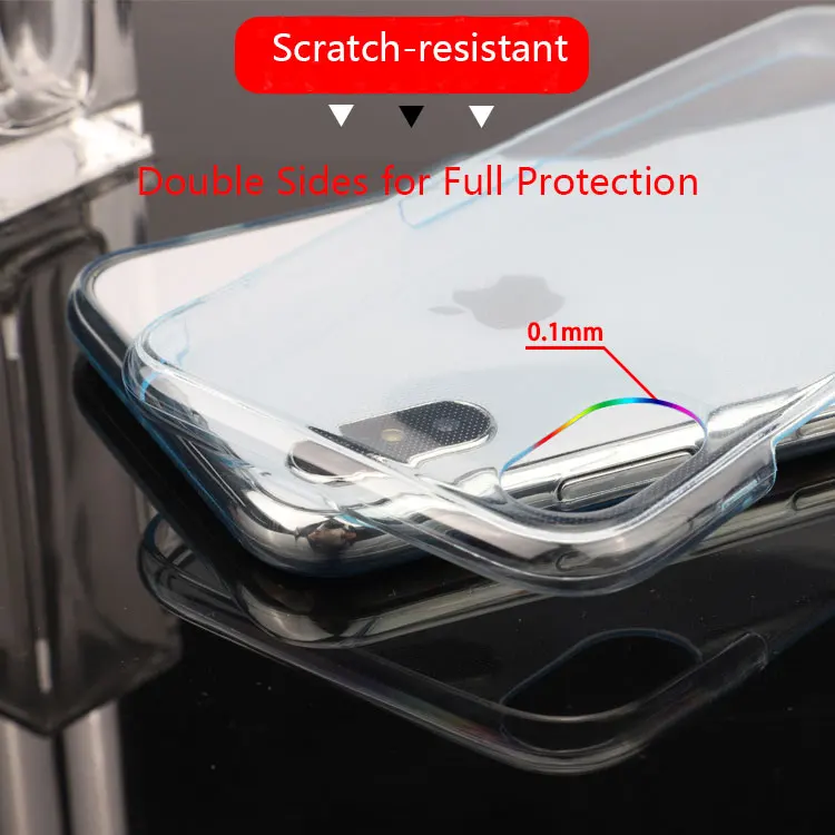 Прозрачный 360 Полный корпус покрытие ТПУ чехол для телефона для huawei P8 Lite P9 мягкий прозрачный двусторонний мобильный чехол для P10 P20 Pro P30