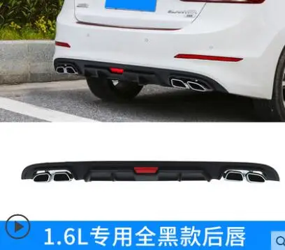 Для hyundai Elantra Body kit спойлер- для Elantra 3D ABS задний спойлер передний бампер диффузор защитные бамперы - Цвет: Темно-серый
