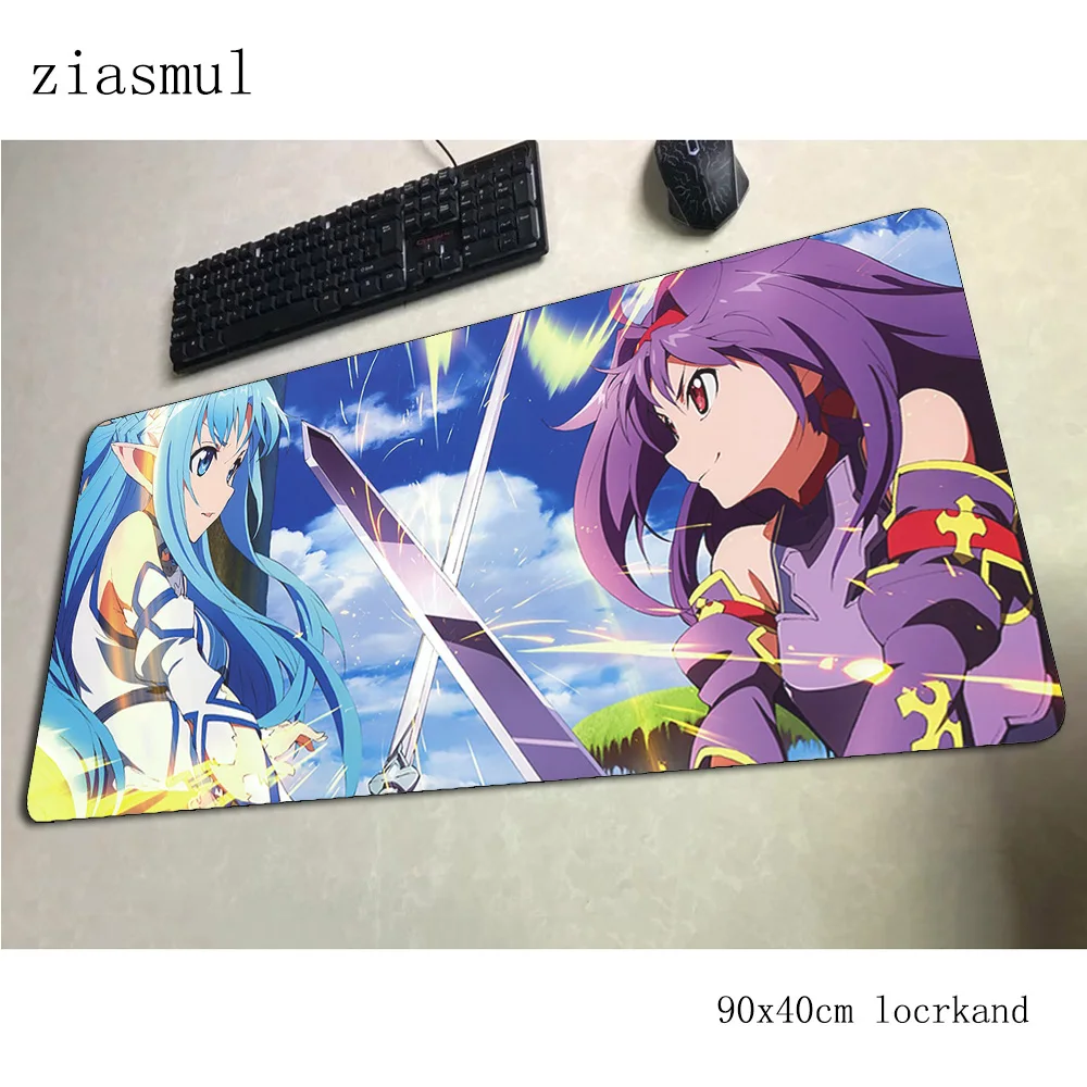 Sao коврик для мыши 90x40 см mousepads locrkand лучший игровой коврик для мыши геймер esports персонализированные коврики для мыши Клавиатура ПК коврик