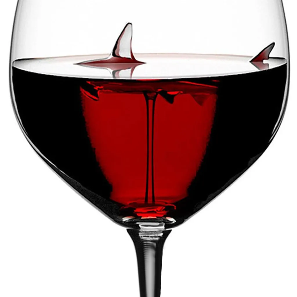 Творческий красный винный бокал для шампанского стакан с оригинальной акулой бутылки Хрустальное стекло es коктейль для вечерние oct8