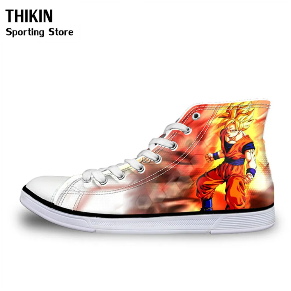 as picture THIKIN Dragon Ball Z кроссовки аниме парусиновая прогулочная обувь Детские кроссовки для девочек и мальчиков новая детская Баскетбольная обувь - Цвет: as picture