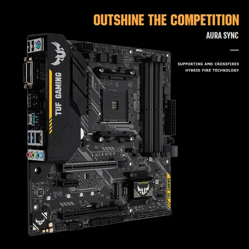 ASUS TUF B450M-PLUS GAMING AMD B450 настольная материнская плата Socket AM4 двухканальная DDR4 Micro ATX материнская плата