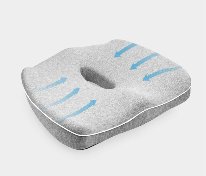 Coccyx Beautiful Buttocks Memory Cotton with Hollowing Design Cushion Protection Tail Anti-decubitus Fishing Cushion Solid