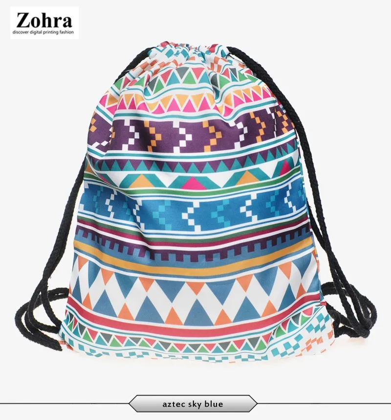 

Zohra New Style 3D Digital Printing Drawstring Bag Shopping Storage Drawstring Backpack