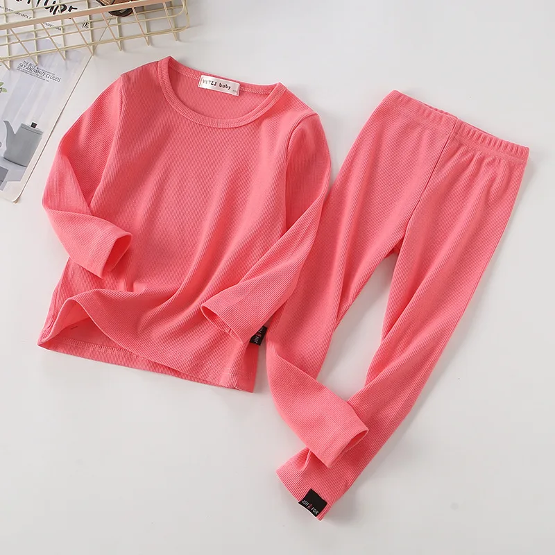 New Fashion Baby Girl pajamas For Kids Boys Children Clothes Autumn Winter Toddler Set Pink Soft Comfortable Long sleeve 7 Years (2)