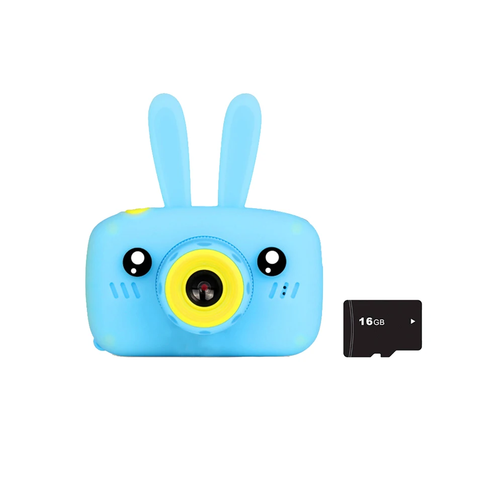 Мини цифровой Камера игрушки для детей игровой консоли 2 дюймов HD Экран платной Подставки для фотографий милый детский подарок на день рождения Аксессуары для игр на улице 16/32G - Цвет: 16G