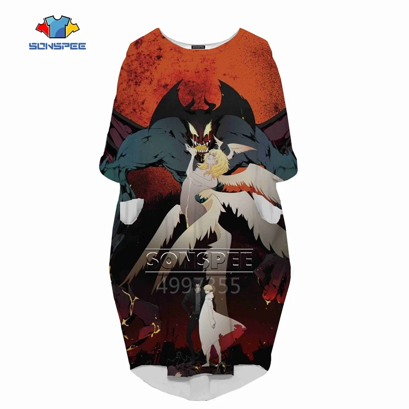 6 SONSPEE 3D принт DEVILMAN crybaby Harajuku женское модное Повседневное платье в стиле хип-хоп с длинным рукавом женская одежда для девочек L10 - Цвет: 6