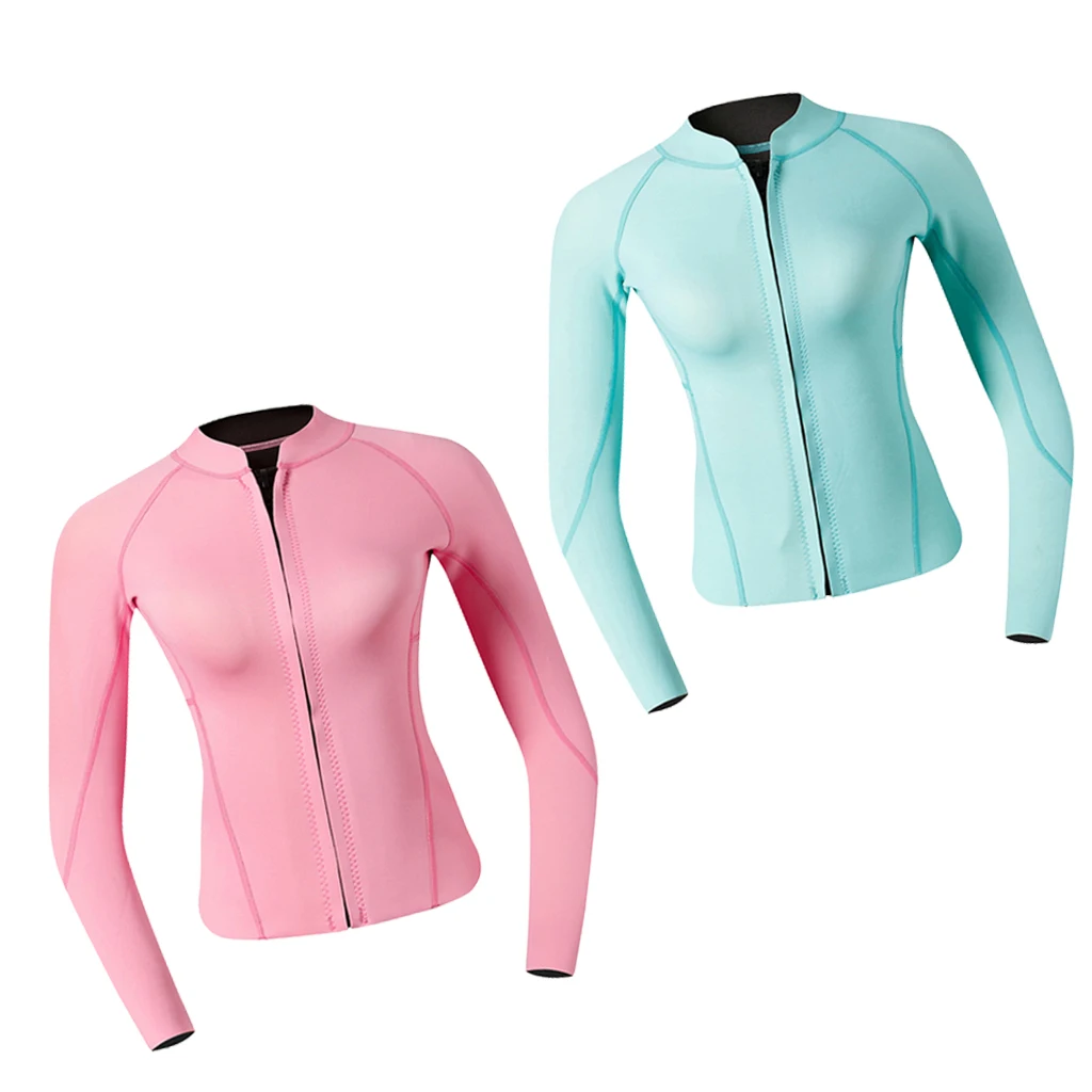 

2Pieces Neoprene Wetsuit, 2mm Women Scuba Diving Thermal Wetsuit, UV Protection Top Jacket Suit Women Wetsuits