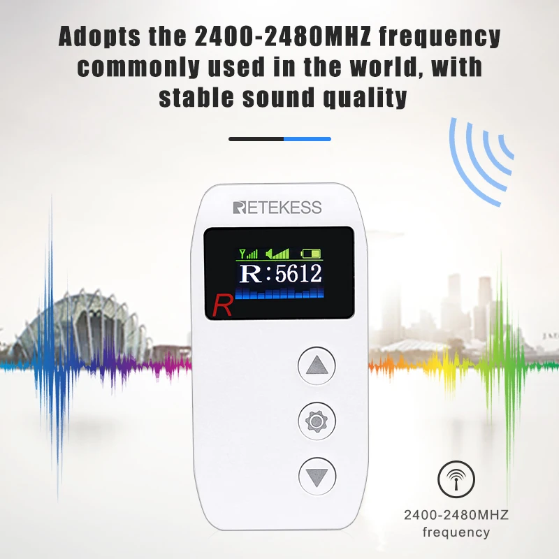 Retekess 2.4ghz Receptor para Tt110 Sistema de Guia Turístico Áudio sem Fio para o Museu da Tradução da Excursão Reunião Treinamento Igreja - Image 6