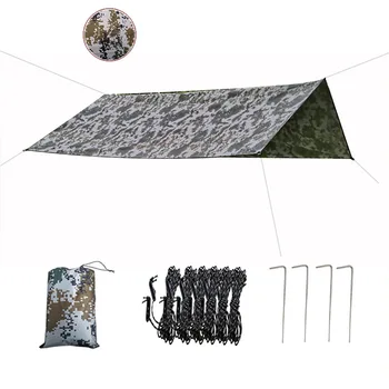

Multi-function Tent Tarp Waterproof Heavy Duty Shade Sail Sun Canopies Outdoor 118x118 Inches for Travel Camping YA88