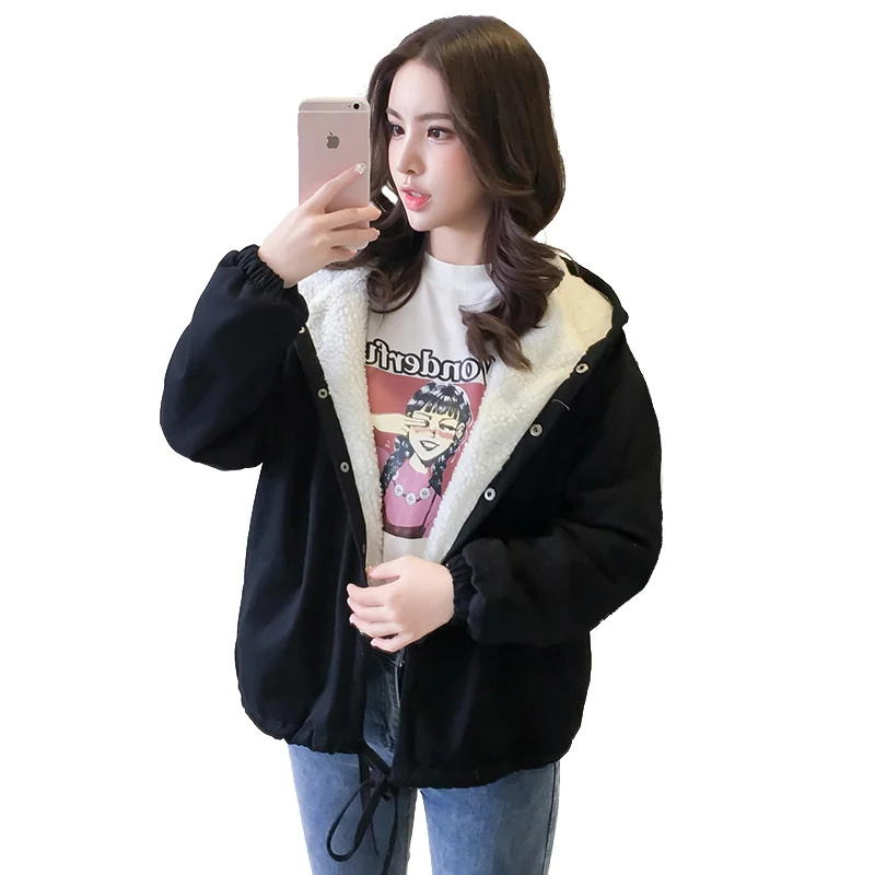 

Women Basic Coat Thick Jacket Lady Warm Winter Autum Cashmere Jackets Female Clothes Loose Plus Size Casual Korean Outwear 4XL