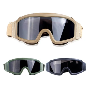 

Airsoft Tactical Goggles Military Shooting Sunglasses 3 Lens Army Airsoft Paintball Motorcycle Windproof Wargame Glasses