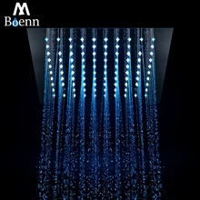M Boenn-Cabezal de ducha con luz LED de lluvia, cabezal de ducha empotrado en el techo, colorido, pulido, 304SUS, 300x300mm