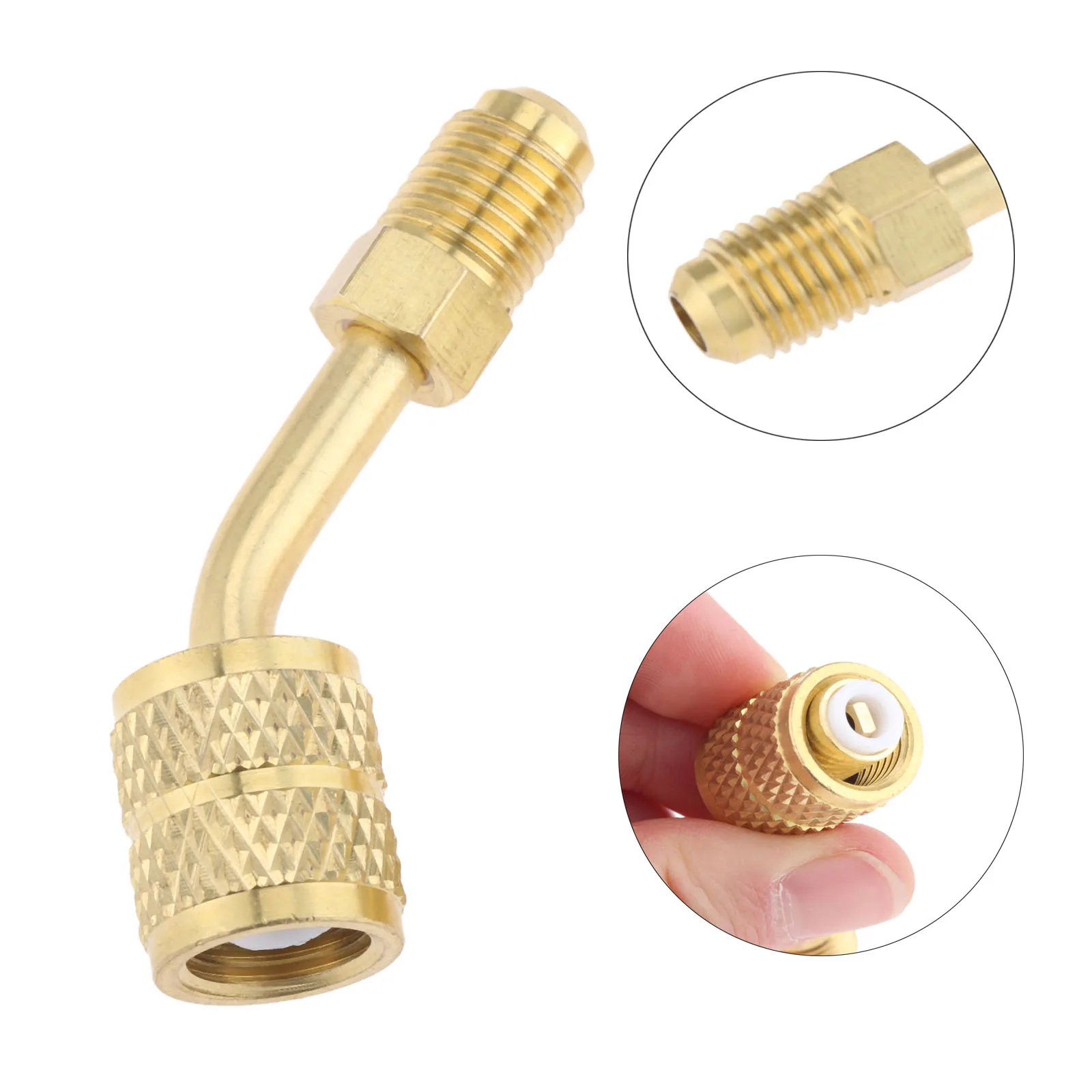 Connettore Adattatore Angolato R410A Per Aria Condizionata 2 Pezzi Per Sistema Hvac Mini Split R410A 5/16 "Femmina 1/4" Maschio Senza Condotto