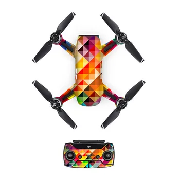 

Colorful Triangle Styles PVC Decal Skin Sticker For DJI Spark Drone Body + Remote Controllers + 3 Battery Protective Cover