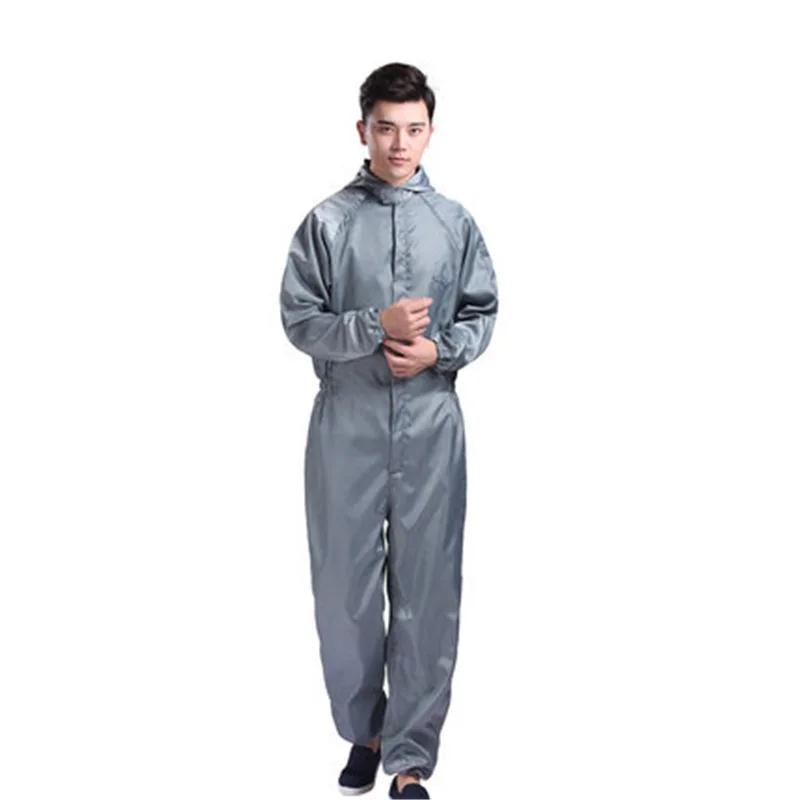 Anti-static mesh jumpsuit with pocket 0.5 hooded jumpsuit and three-body jumpsuit Factory garden botanical garden flower market