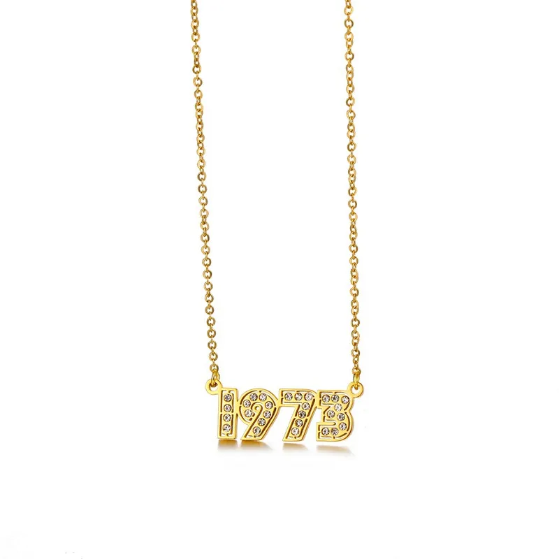 Ожерелья с цифрами на год из циркония подвеска буквами кристалла ожерелье для