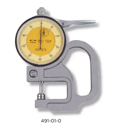 ASIMETO диапазон измерений 0-10 мм/0,01 мм метрический 491-01-0 и дюймовый 491-01-1 циферблат индикатор толщиномер