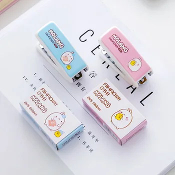 

Mini Molang Rabbit Patterns Stapler Set Cute Metal Plastic Paper Stapler School Office Supplies