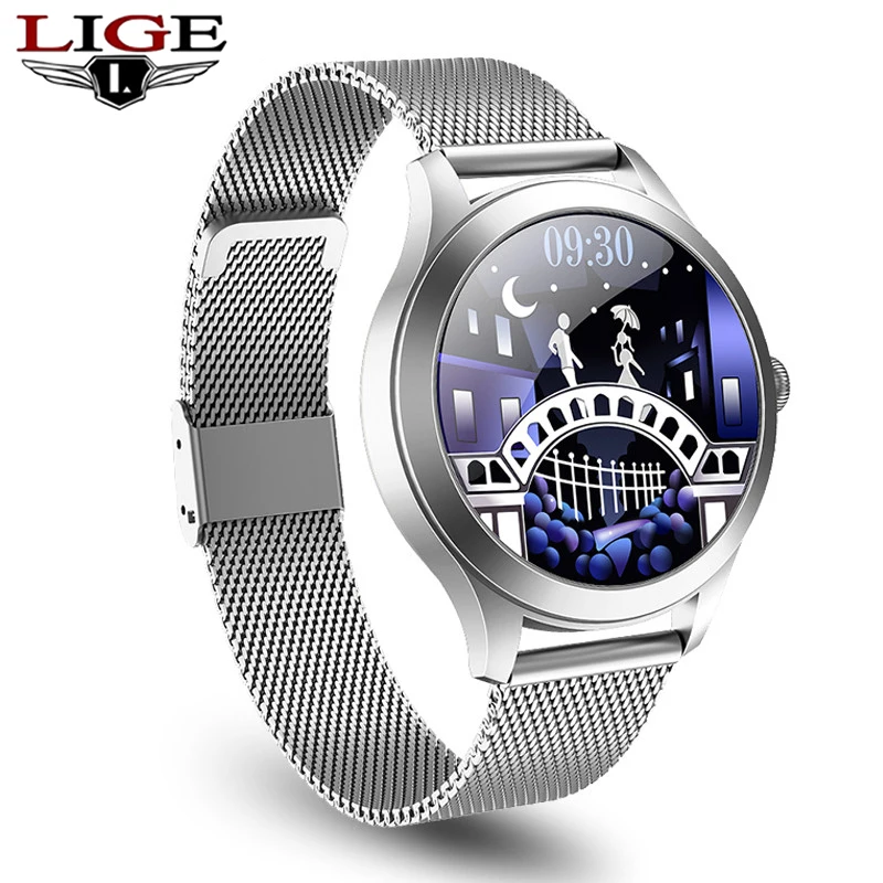 

Women Smart Watch Fashion Sport Heart Rate Monitor Multi-Function Measurement,Turning Wrist Bright Screen Waterproof Smartwatch