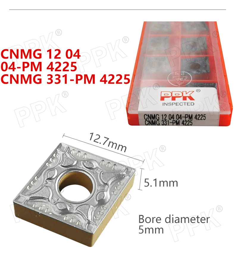 10 шт. CNMG 12 04 04-PM 4225 CNMG 331-PM 4225 внутренний токарный инструмент с ЧПУ Поворотные твердосплавные вставки инструменты лезвие резак токарный станок лезвие