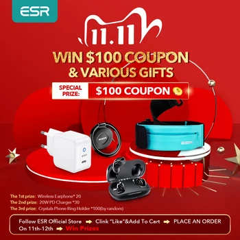 

ESR 11.11 Guide about Getting Top Saving on Global Shopping Festival of Aliexpress.Time:NOV. 11th ~12th