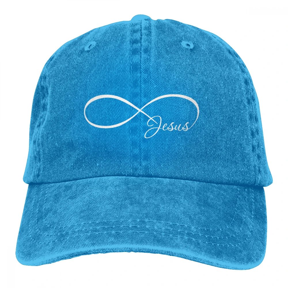 Jesus Infinity Casquette глубокий Хизер унисекс Мужские Женские джинсовые бейсболка с ремешком кепки Регулируемый Гольф папа шляпа