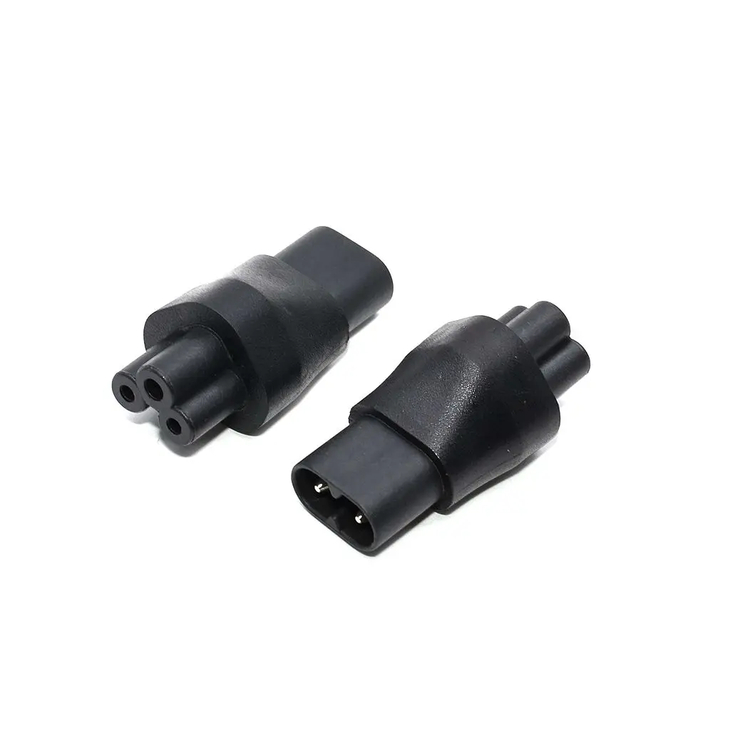 High Quality IEC 3Pin Female to 2Pin Male IEC 320 C6 to C8 power adapter, IEC 320 C7 to C5 2 pin female power adapter