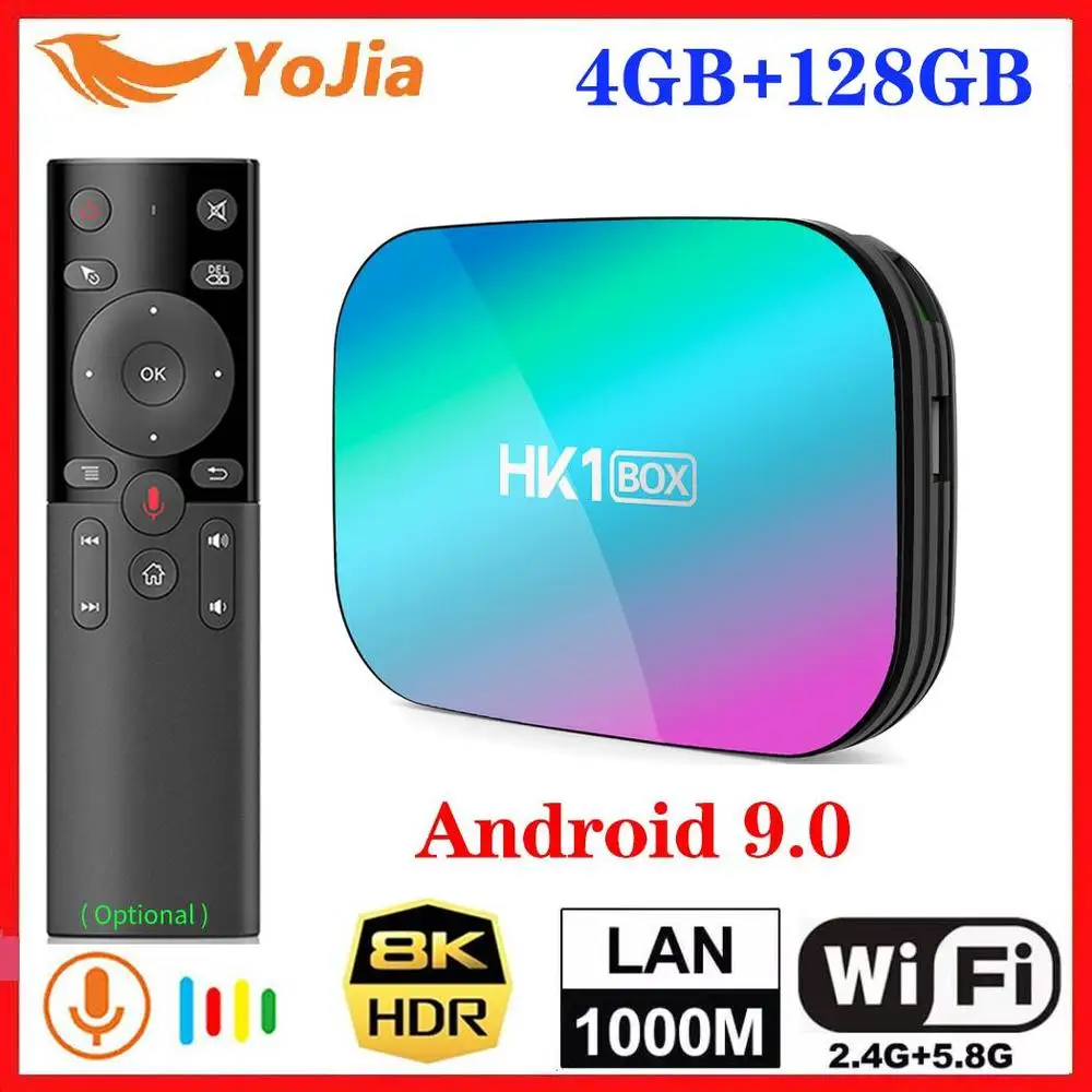 Amlogic S905X3 8K ТВ приставка Android 9,0 HK1 Макс 4 Гб ОЗУ 128 Гб ПЗУ 1000 м двойной Wifi Google плеер Netflix Смарт медиаплеер 2G/16G