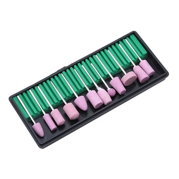 

12 Pcs Nail Art Polishing Grinding Heads Nail Art Drill File Manicure Nail Art Ceramic Electric Drill Bits For Nails Pedicure