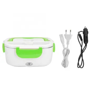 

Portable 2-in-1 Electric Heated Lunch Box Bento Boxes Auto Car Food Rice Container Warmer For School Office Home Dinnerware