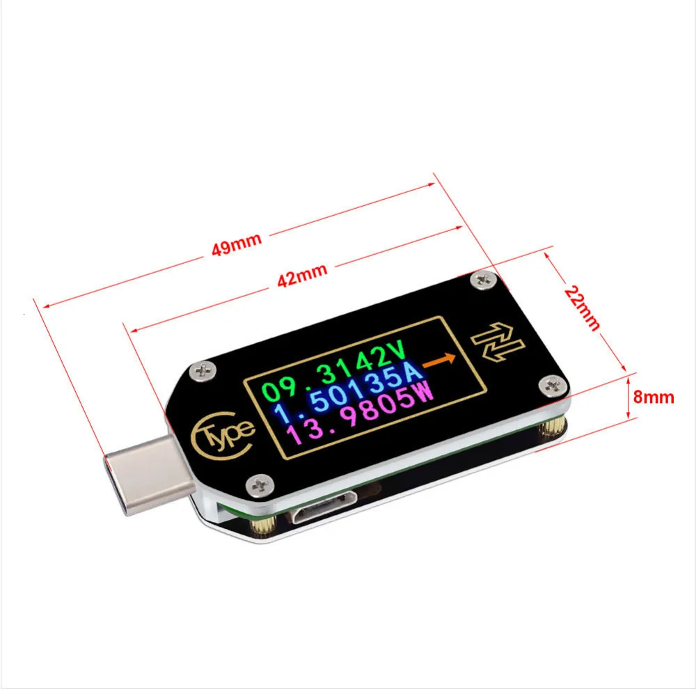 TC66/TC66C тип-c PD триггер USB-C Вольтметр Амперметр Напряжение 2 способ измеритель тока мультиметр PD зарядное устройство батарея USB Тестер