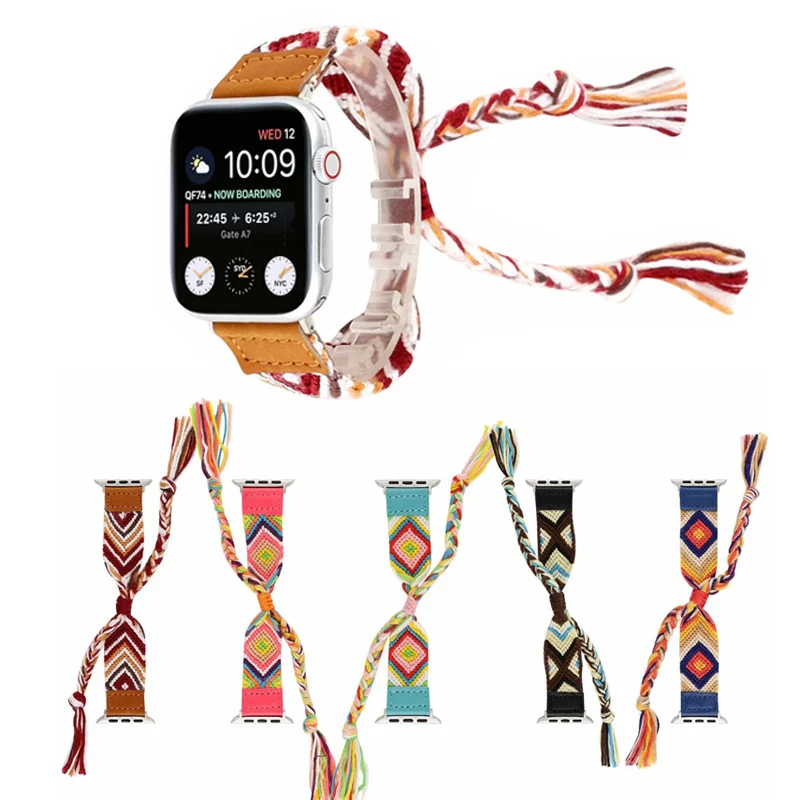 Модный стильный тканый ремешок для apple watch band 42/38 мм и sport loop 44 40 браслет iwatch series 1 2 3