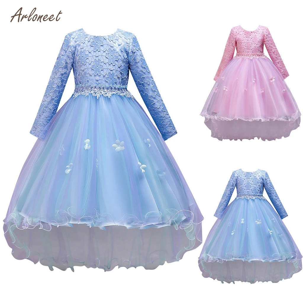 ARLONEET christmas costumes for girls Rainbow Splice Princess Pageant Gown Birthday Party Dresses girls dresses for wedding