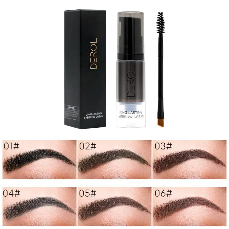 Eyebrow Cream Makeup Quick Dry Eyebrow Dye Cream Makeup Paint 3D Eyebrow Shape Long Lasting Waterproof 6 Colors Stereo Cosmetics