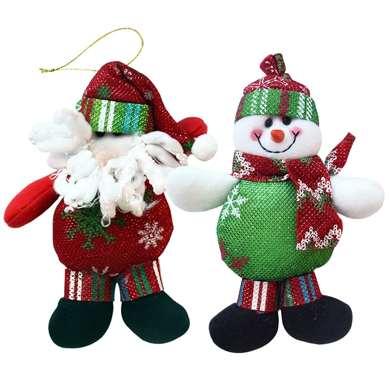 

2019 New Year's Goods Santa Claus Snowman Pendants Christmas Decoration Tree Hanging Ornaments Gift Toys for Home Decor SD311