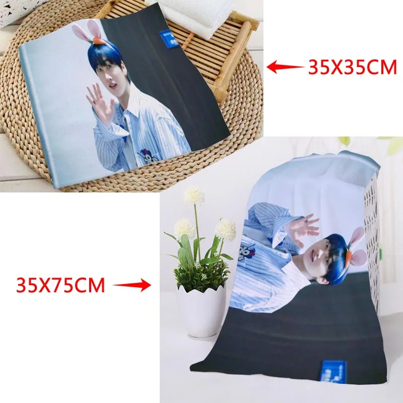 35x35 см, 35x75 см на заказ KPOP Super Junior Lee Hyuk Jae печатные квадратные полотенца из микрофибры абсорбирующие сушильные банные полотенца мочалка - Цвет: 9