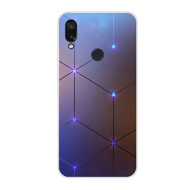 Небесно-голубой Для Xiaomi Redmi Note 7 чехол силиконовый рисунок мягкий TPU для Xiaomi Redmi Note 7 PRO Чехол 6,3 дюймов Fundas Coque Redmi Note7 чехлы - Цвет: Небесно-голубой
