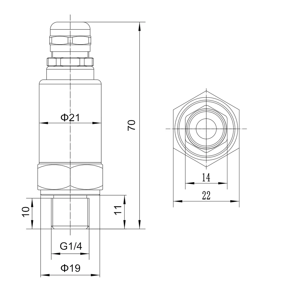 Pressure Transmitter Sensor Water Oil Fuel Gas Air