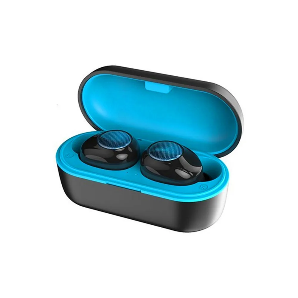 Blue TWS Bluetooth наушники 5,0 в стерео Спортивные Беспроводные наушники шумоподавление игровая гарнитура aptx водонепроницаемые наушники - Цвет: Blue