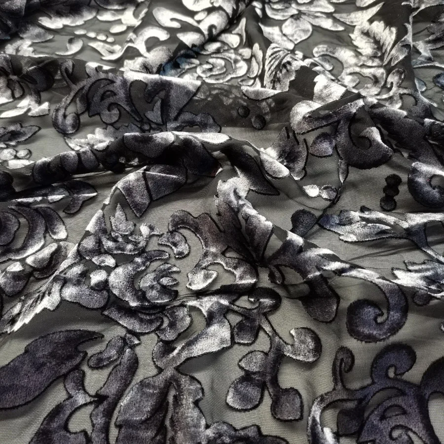 Бархатные Вечерние платья из флока DIY выгорают cheongsam мягкий цветок материал свадебное платье украшение материал ткань